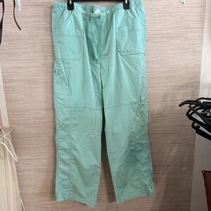 Spread good cheer Women's Light Teal Elastic Waist Scrub Pants size 2X
